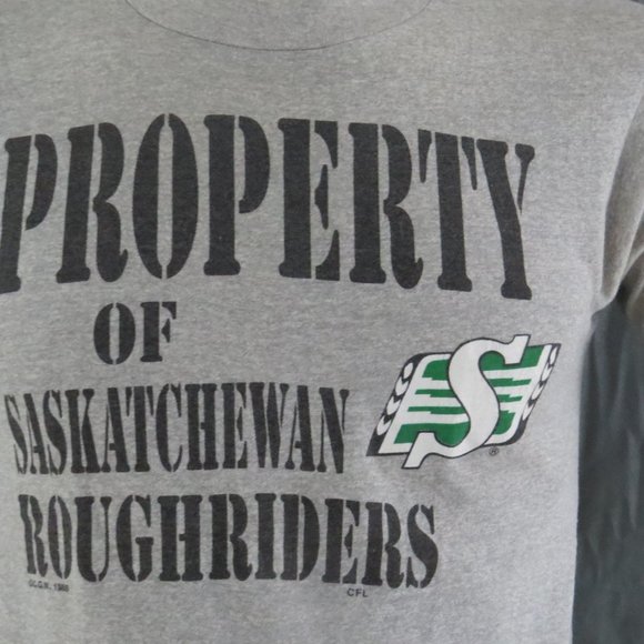 Saskatchewan Roughriders Shirt (VTG) - Property of Block Script - Men's Small - Picture 2 of 9